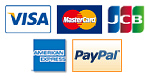 VISA,Master Card,JCB,American Express,DISCOVER,PayPal